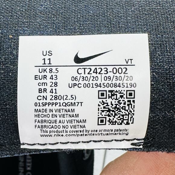 Nike React Infinity Run Flyknit 2 Black (CT2423-002) Women’s Size 11 / 9.5 Men - Picture 8 of 8